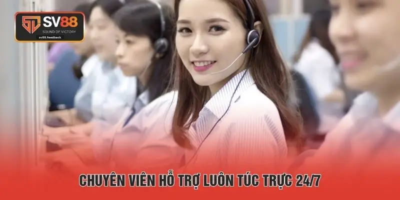Chuyên viên hỗ trợ luôn túc trực 24/7